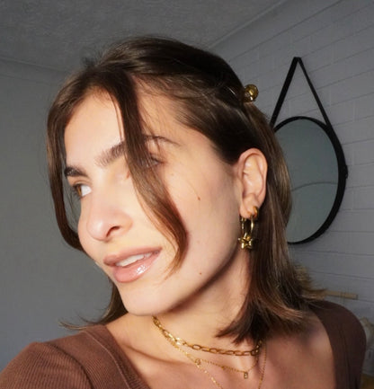 Stella Hoops Earrings without star charms, classic gold hoop earrings