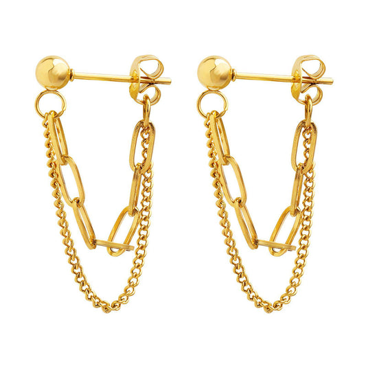 Eternal Chain Earrings - Gold