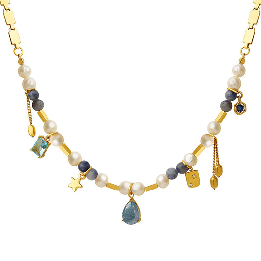 Blue Skies Necklace - Golden