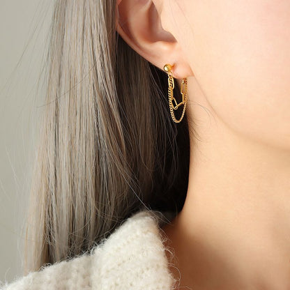 Eternal Chain Earrings - Gold